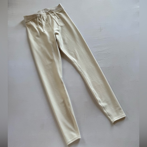 Alo Yoga High Waist Leggings Womens Size XXS  cream Athletic 028-B - Picture 6 of 7